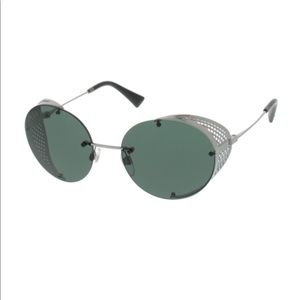 Black Valentino Round Sunglasses